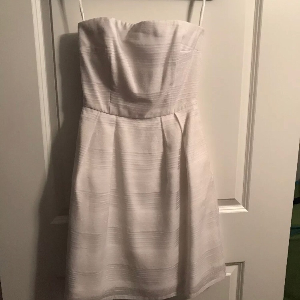 WHBM white strapless dress 00